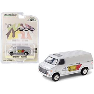 greenlight 1976 gmc vandura silver gmc transportation 60th annual indianapolis 500 mile race hobby exclusive 1/64 diecast model car