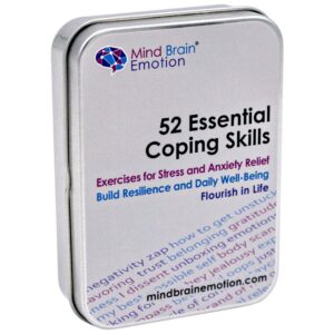52 essential coping skills cards - self care exercises for stress and social anxiety relief - resilience, emotional agility, confidence therapy games for teens, adults by harvard educator