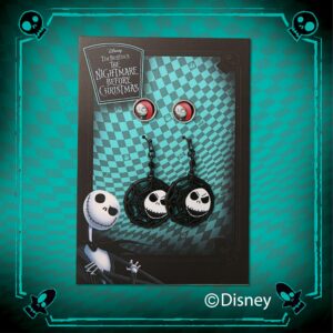 Disney The Nightmare Before Christmas Earrings Set - Jack Skellington Dangling Earrings and Sally Stud Earrings - Disney Jewelry for Women