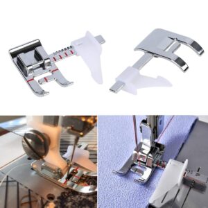 Fbshicung 9Pcs Sewing Machine Feet Set Includes 3pcs Narrow Rolled Hem Presser Feet,3Pcs Rolled Hem Pressure Foot,Zig Zag Presser Foot,Adjustable Guide Foot, Bias Binder Foot for Brother Singer Janome