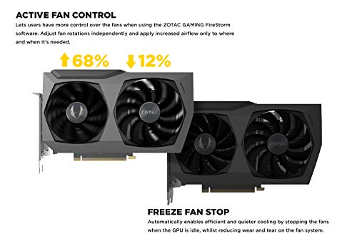 ZOTAC GAMING GeForce RTX 3070 Twin Edge OC 8GB GDDR6 256-bit 14 Gbps PCIE 4.0 Gaming Graphics Card, IceStorm 2.0 Advanced Cooling, White LED Logo Lighting, ZT-A30700H-10P