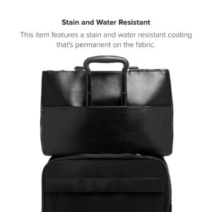 TUMI Voyageur Sidney Business Tote - Tote Bag Purse for Women - Work Tote for Women - Office Tote Bag for Everyday Use & Work - Black Leather - With Gold Hardware - 11.3" X 17.0" X 6.8"