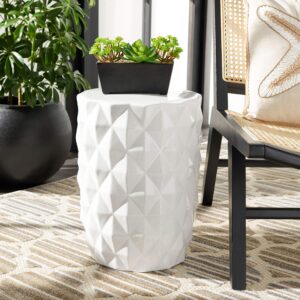 safavieh home collection posy white ceramic decorative garden stool acs5209a