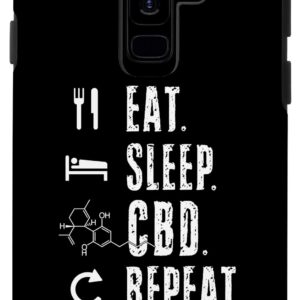 Galaxy S9+ Eat CBD Sleep Repeat Molecule 420 THC Weed Cannabis Kush Dab Case