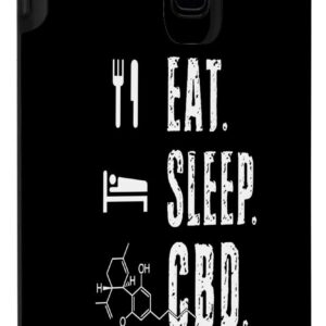 Galaxy S9+ Eat CBD Sleep Repeat Molecule 420 THC Weed Cannabis Kush Dab Case