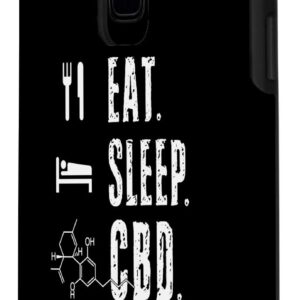 Galaxy S9+ Eat CBD Sleep Repeat Molecule 420 THC Weed Cannabis Kush Dab Case