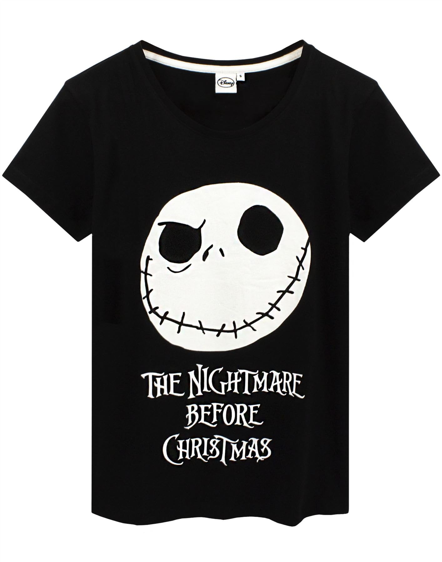 Disney Nightmare Before Christmas Pyjamas Womens Skellington PJ Top Trousers Small Black