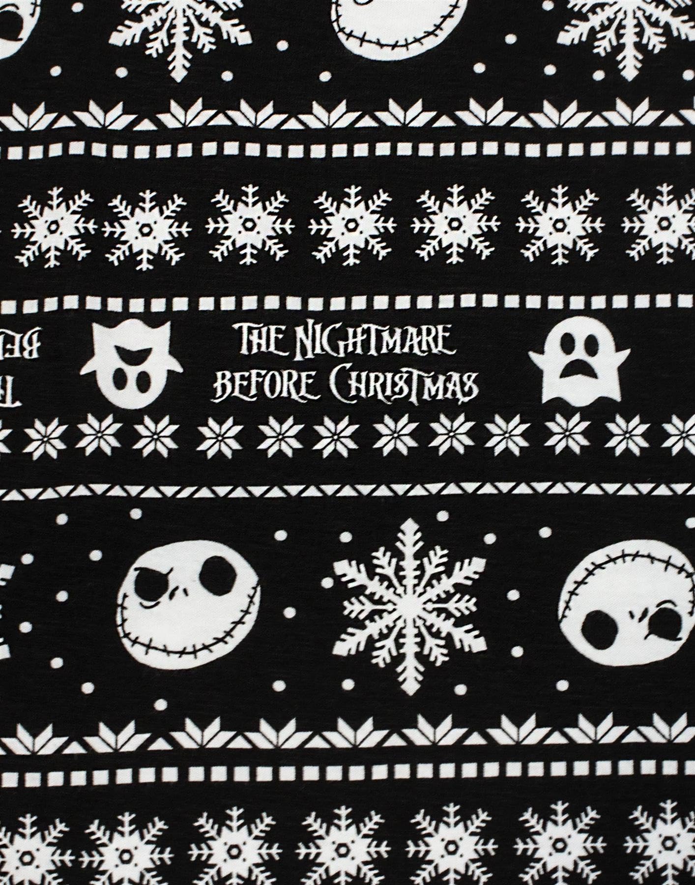 Disney Nightmare Before Christmas Lounge pants Jack Skellington Mens Pyjama Bottoms X-Large Black