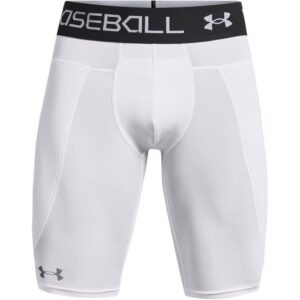 under armour men's utility sliding shorts 21, white (100)/mod gray, medium