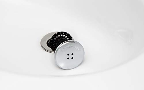 SinkShroom Combo Edition Revolutionary Bathroom Sink Drain Protector Hair Catcher, Strainer, Snare, Plus StopShroom Stopper