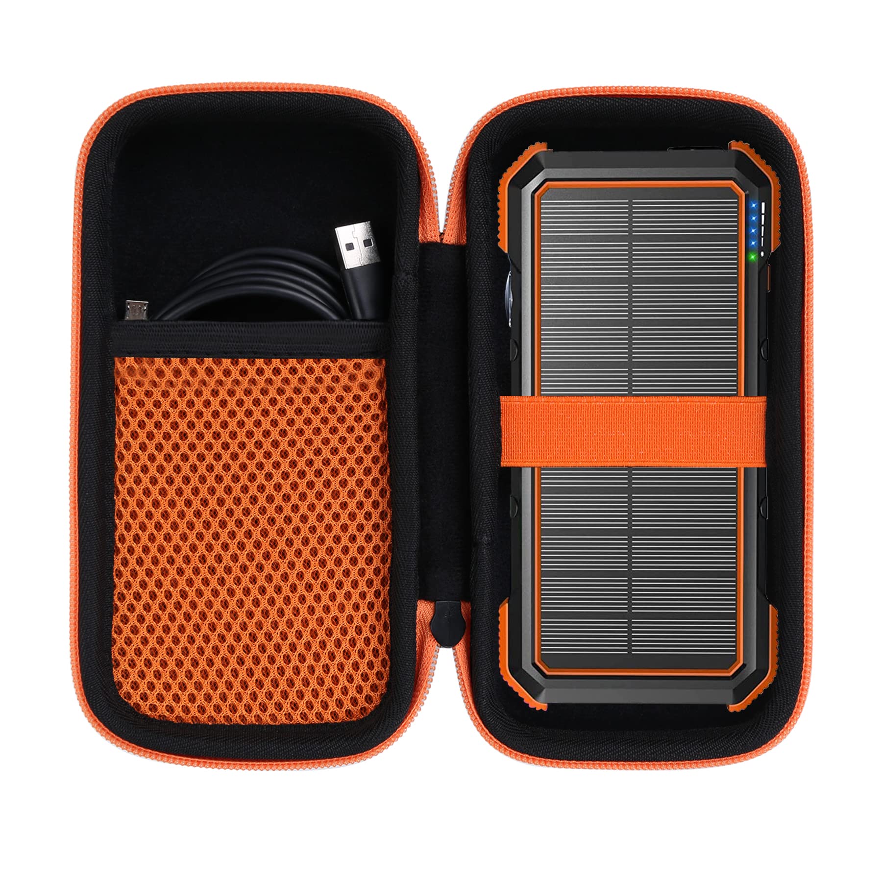 Aenllosi Hard Carrying Case Compatible with Solar Power Bank Qi Charger 10,000mAh