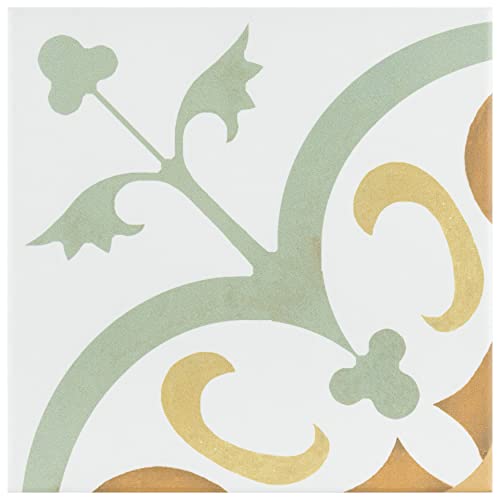 Merola Tile Revival Memory 7-3/4" x 7-3/4" Ceramic Floor and Wall Tile