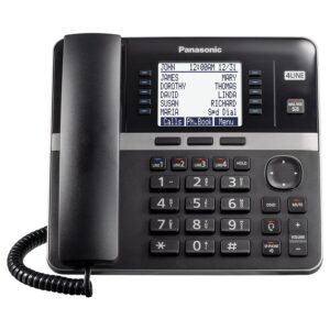 panasonic office phone, corded extension desk phone accessory to connect wirelessly to expandable base station - kx-tgwa40b (black)