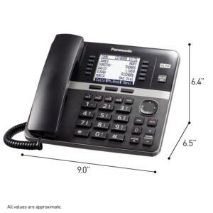 Panasonic Office Phone, Corded Extension Desk Phone Accessory to Connect Wirelessly to Expandable Base Station - KX-TGWA40B (Black)