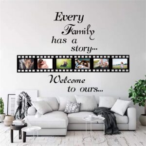 every family has a story,family wall art stickers contains 6 pcs 4x6in picture frame wall decor stickers for living room family inspirational wall stickers quotes