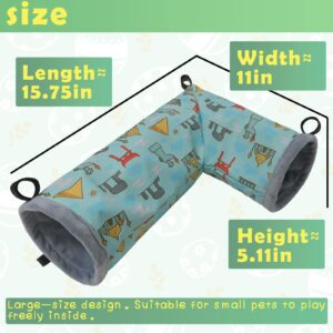 Ferret Cage Accessories Tunnel Tube Corner Hide Fleece Hideaway Bed Hammock Bed for Guinea Pig (Green) (Green)