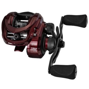 lew's kvd baitcast fishing reel, left-hand retrieve, 7.5:1 gear ratio, 10 bearing system with stainless steel double shielded ball bearings