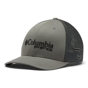 Columbia Unisex PFG Mesh Ball Cap, Titanium/Black/Hook, Large/X-Large