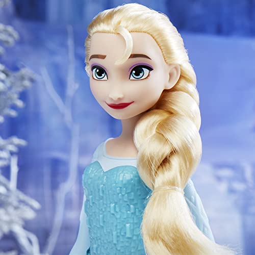 Frozen Disney's Shimmer Elsa Fashion Doll, Skirt, Shoes, and Long Blonde Hair, Toy for Kids 3 Years Old and Up