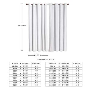 Big buy store Blackout Curtains Panels Sunflower Butterfly Thermal Insulated Grommet Window Curtains White Background Room Darkening Curtain Drapes for Bedroom & Living Room 52inches W x 84inches L