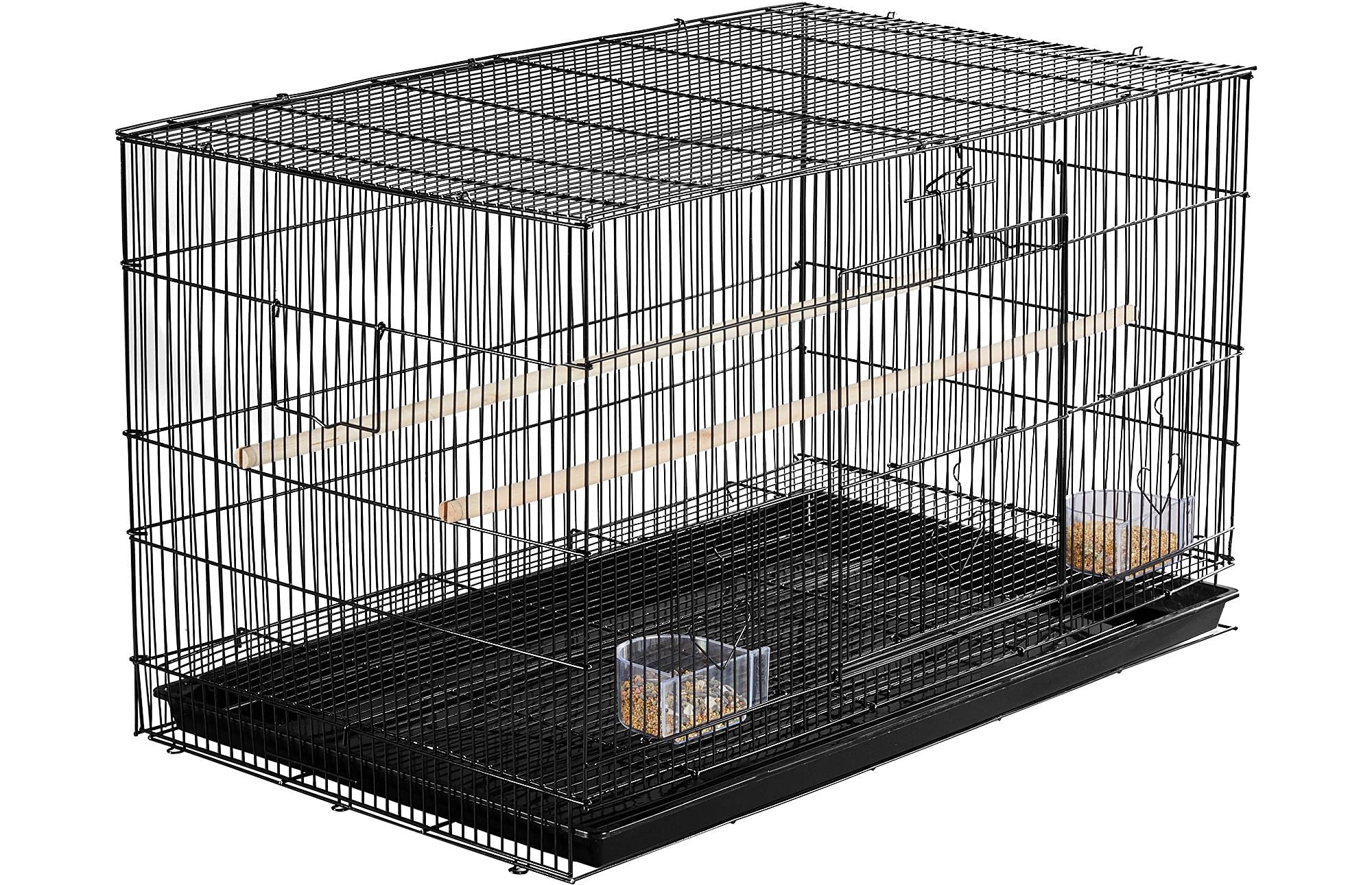 Topeakmart Pet Products Stackable Rectangle Flight Bird Cages for Small Birds Parrots Parakeets Cockatiels Conures Budgies Lovebirds Canaries Finches w/Slide-out Tray