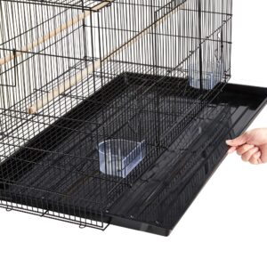 Topeakmart Pet Products Stackable Rectangle Flight Bird Cages for Small Birds Parrots Parakeets Cockatiels Conures Budgies Lovebirds Canaries Finches w/Slide-out Tray