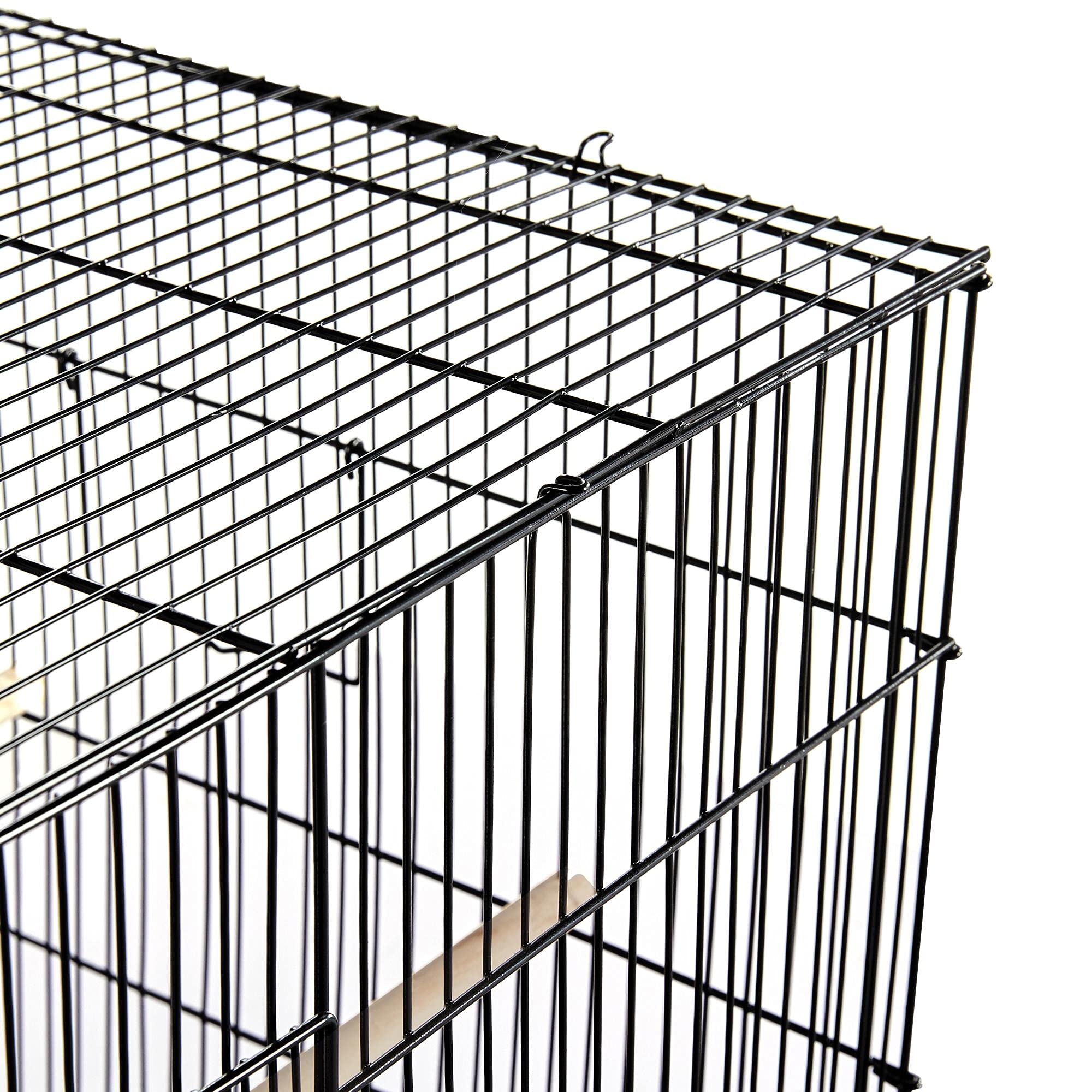 Topeakmart Pet Products Stackable Rectangle Flight Bird Cages for Small Birds Parrots Parakeets Cockatiels Conures Budgies Lovebirds Canaries Finches w/Slide-out Tray