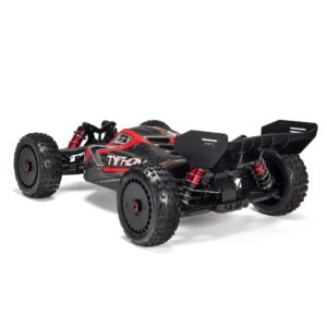 ARRMA RC Car 1/8 Typhon 6S V5 4WD BLX Buggy with Spektrum Firma RTR (Ready-to-Run), Black and Red, ARA8606V5