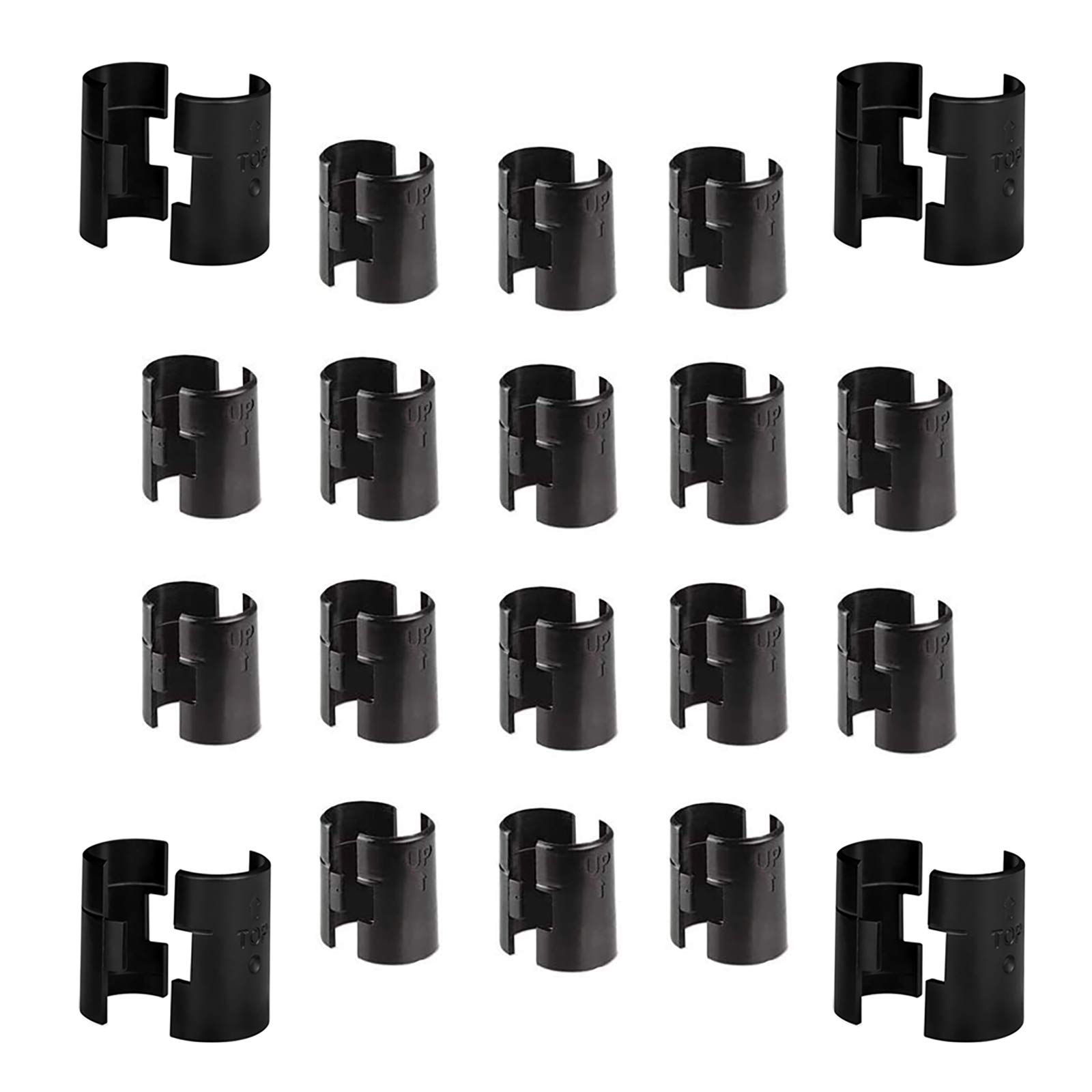 Wire Shelf Clips, Wire Shelving Shelf Lock Clips 20 Pairs 40 Pieces for 1" Post,Shelving Sleeves, Fits with Thunder Group, Alera, Honey Can Do, Eagle, Regency, Metro