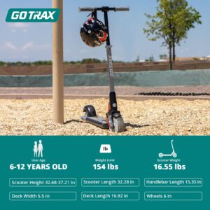 Gotrax GKS Lumios Electric Scooter for Kids Age 6-12, Max 6.25 Mile and 7.5Mph Speed, 6" Flash Front Wheel and 3 Adjustable Height, UL2272 Certified Approved and Lightweight Aluminum Frame for kid