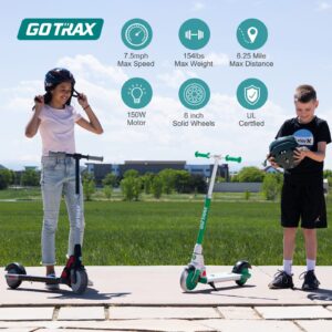 Gotrax GKS Lumios Electric Scooter for Kids Age 6-12, Max 6.25 Mile and 7.5Mph Speed, 6" Flash Front Wheel and 3 Adjustable Height, UL2272 Certified Approved and Lightweight Aluminum Frame for kid