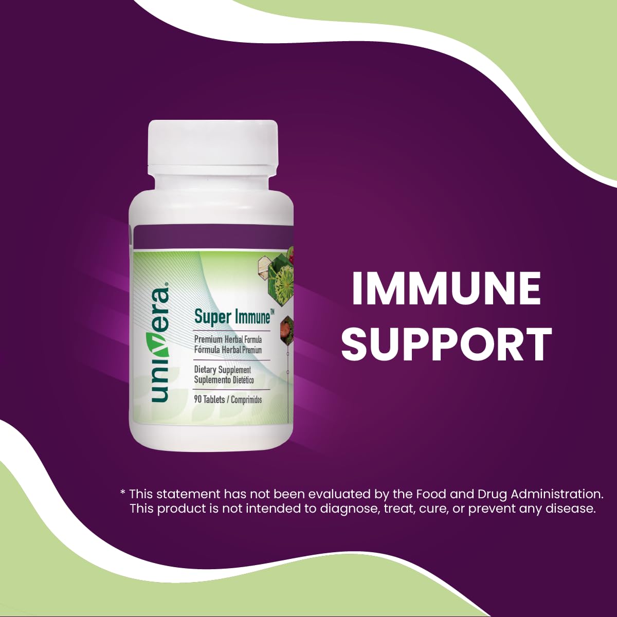 Univera Super Immune: Premium Herbal Formula for Immune Health - Reishi Mushroom, Astragalus, Schisandra & Eleuthero Extract - 90 Tablets