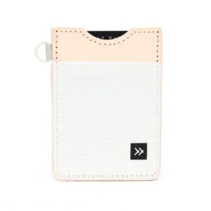 thread wallets ultra slim card holder wallet - slim wallet for women & men - minimalist wallets for women - small wallet for women & men - modern credit card organizer mini wallet (off white)