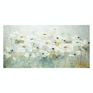 ArtbyHannah Wall Paintings Large Canvas Wall Art Wall Decor Living Room Textured 3D Hand-Painted Oil Painting Flowers Wall Art for Office Bedroom, 24x48