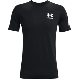 Under Armour Men's New Freedom Flag T-Shirt, Black (001)/White, XX-Large