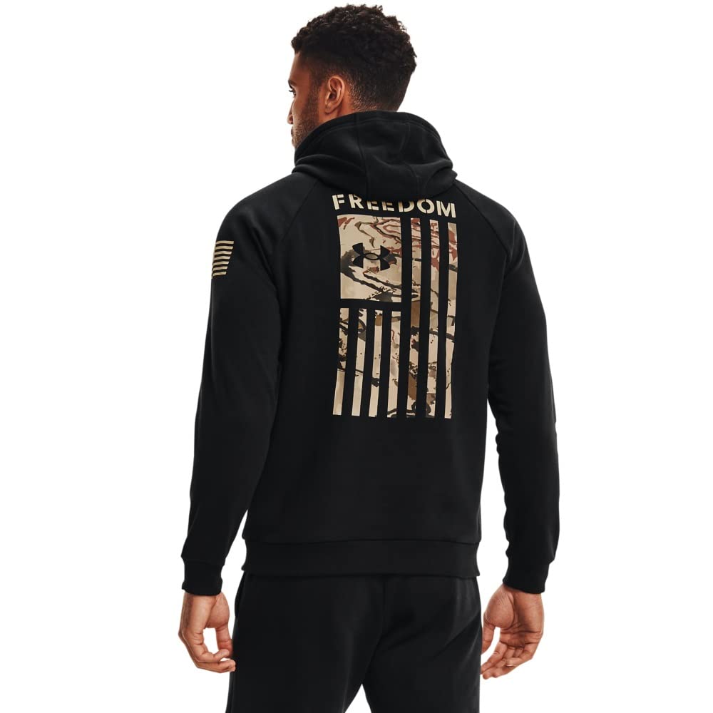 Under Armour mens New Freedom Flag Hoodie, Black (002)/None, X-Large