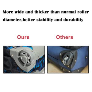 WEISHENGDA 18 inches Wheeled Rolling Backpack for Adults and School Students Short Trip Books Laptop Trolley Bags, Blue Camo