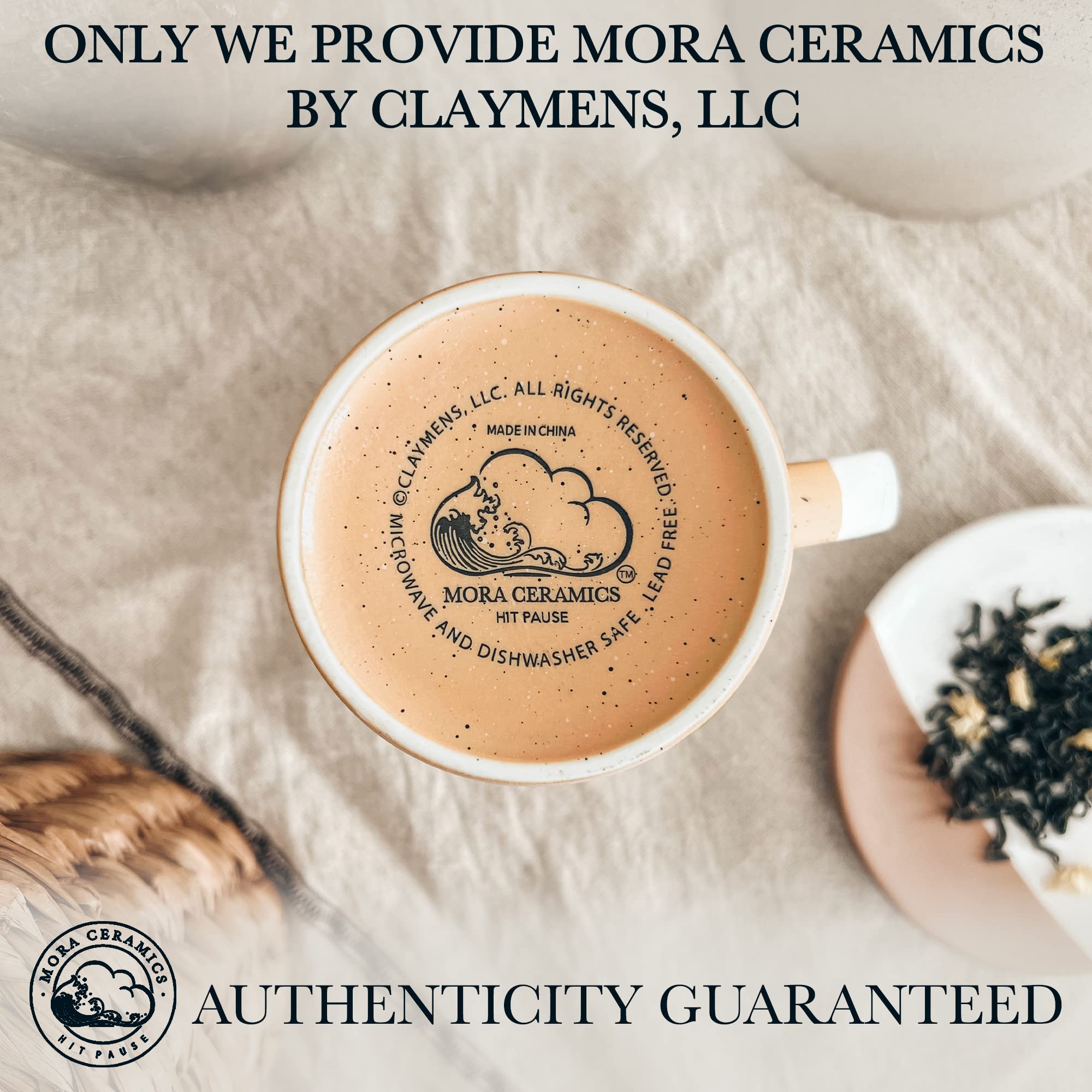 Mora Ceramics 12oz Coffee Mug Set of 4 - Ceramic Tea Cups with Handle - Microwave and Dishwasher Safe, Perfect For Cup or Mug Lovers - Rustic Matte Glaze, Modern Design Mugs - Petro