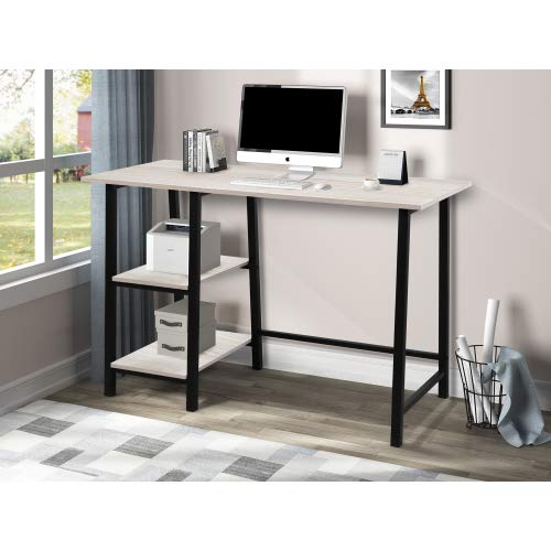 DORAFAIR Computer Desk Modern Gaming Computer Desk Home Office Study Desk Modern Student Writing Table Small Office Desk Gaming Workstation, 47.6" L x 22.4" W x 30.5" H, White