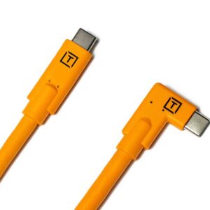 Tether Tools TetherPro USB-C to USB-C Right-Angle Cable (Orange)