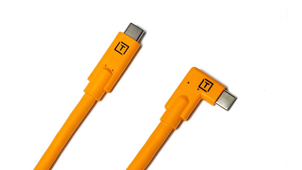 Tether Tools TetherPro USB-C to USB-C Right-Angle Cable (Orange)