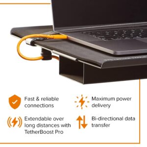 Tether Tools TetherPro USB-C to USB-C Right-Angle Cable (Orange)