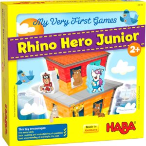 HABA My Very First Games Rhino Hero Junior - A Cooperative Stacking and Matching Game for 2 Years and Up