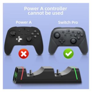 Switch Pro Controller Charger, Xbox Series S/X Controller Charging Dock, Charging Station for Playstation 5 Controller, Nintendo Switch Pro Controller, Google Controller(Not for Power A controllers)