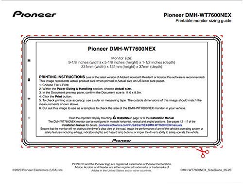 Pioneer DMH-WT7600NEX 1-DIN Digital Media Receiver w/Floating 9 inches Display (Renewed)