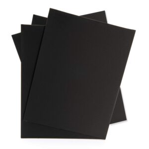 Royal & Langnickel Essentials 12x16 Black Triple Gessoed Canvas Panels Value Pack, for Oil and Acrylic Painting, 4 Pack