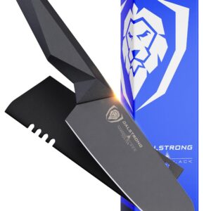 Dalstrong Chef Knife - 6 inch - Shadow Black Series - Black Titanium Nitride Coated - Razor Sharp Kitchen Knife - High Carbon 7CR17MOV-X Vacuum Treated Steel - Sheath - Chef's Knife - NSF Certified