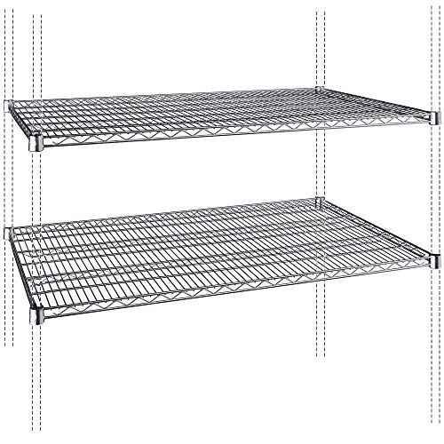 Regal Altair Chrome Wire Shelving |Pack of 2 Shelves| Heavy Duty NSF Storage Shelves (24''W x 24''L)