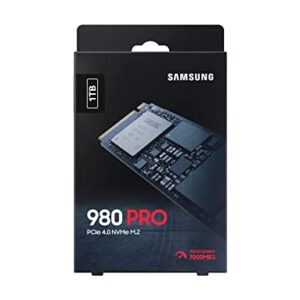 Samsung 980 PRO 1TB PCIe 4.0 NVME M.2 SSD (MZ-V8P1T0BW)