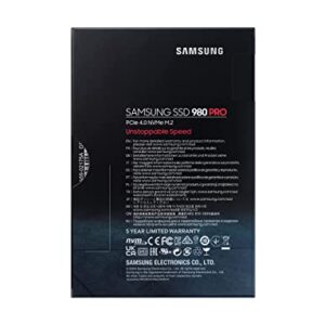 Samsung 980 PRO 1TB PCIe 4.0 NVME M.2 SSD (MZ-V8P1T0BW)